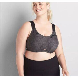 LIVI Lane Bryant High-Impact Wicking Support Sport's Bra Size 46DDD